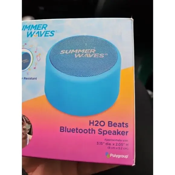 H2O Beats Bluetooth Speaker, Blue, IPX7 Water Resistant 1 Meter/ 30 Min. - Picture 2 of 3